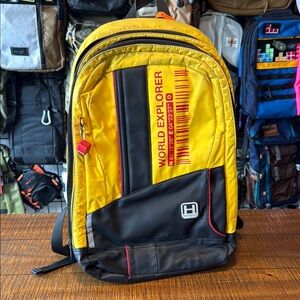 World Explorer Yellow and Black Backpack